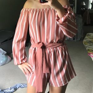 off the shoulder romper